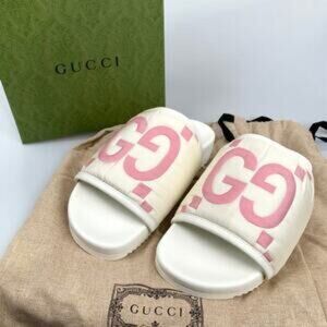 NIB Authentic Gucci Maxi GG Padded Slide Sandal